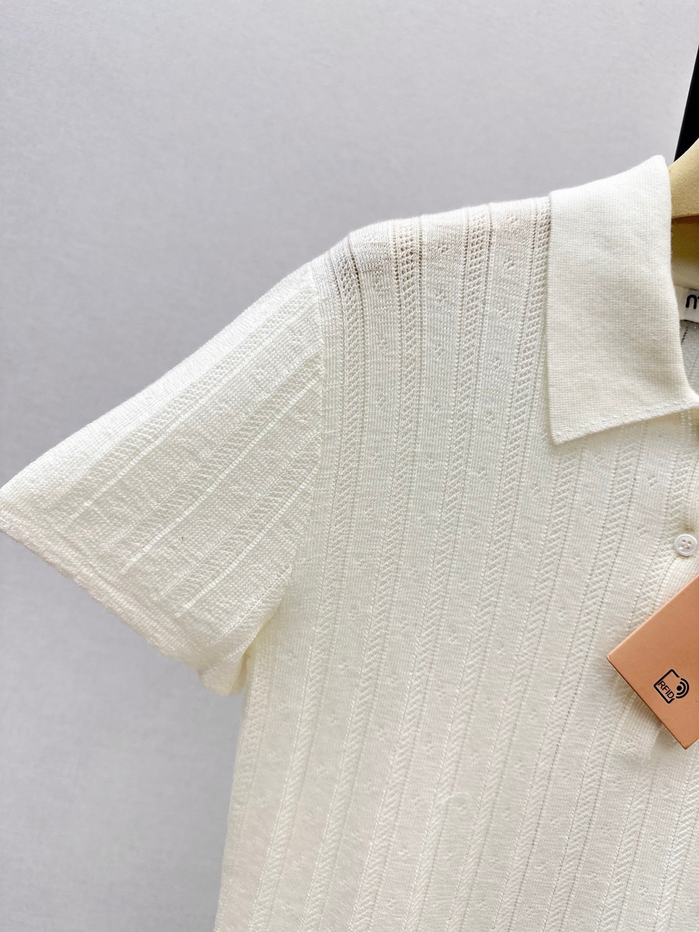 miu 25ss knitted polo shirt