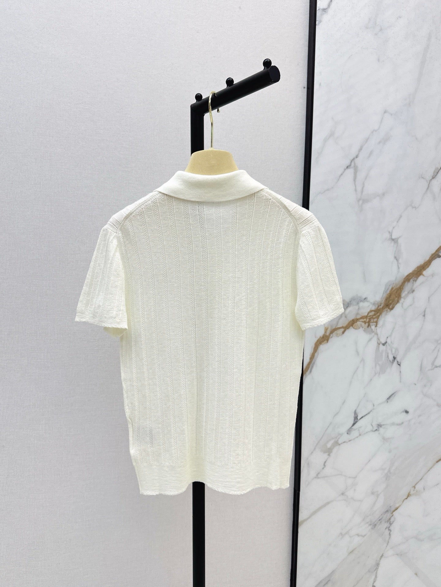 miu 25ss knitted polo shirt