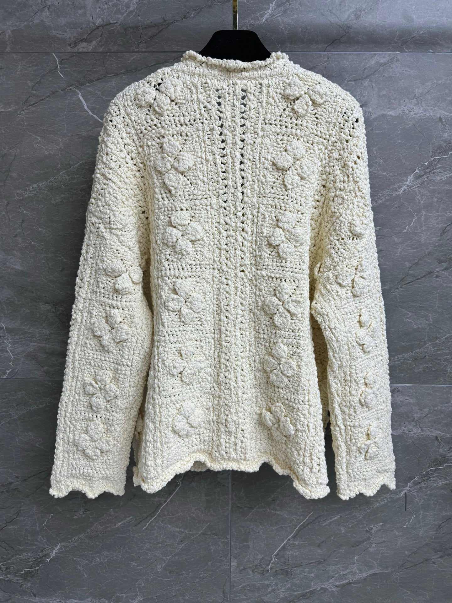 ch hollow woven cardigan