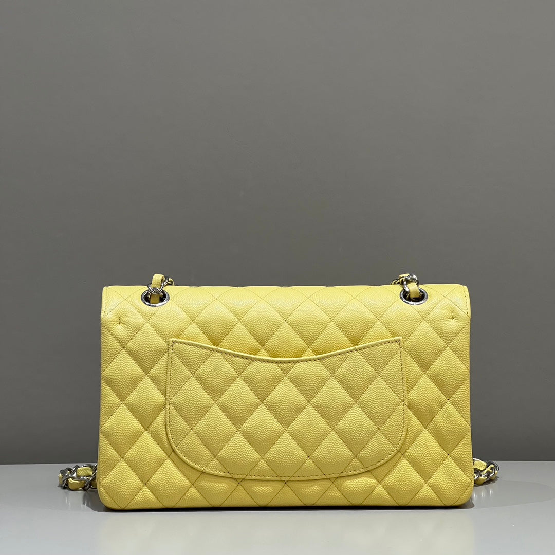 CH CLASSIC 11.12 HANDBAG 25.5 Small Grained Calfskin Yellow