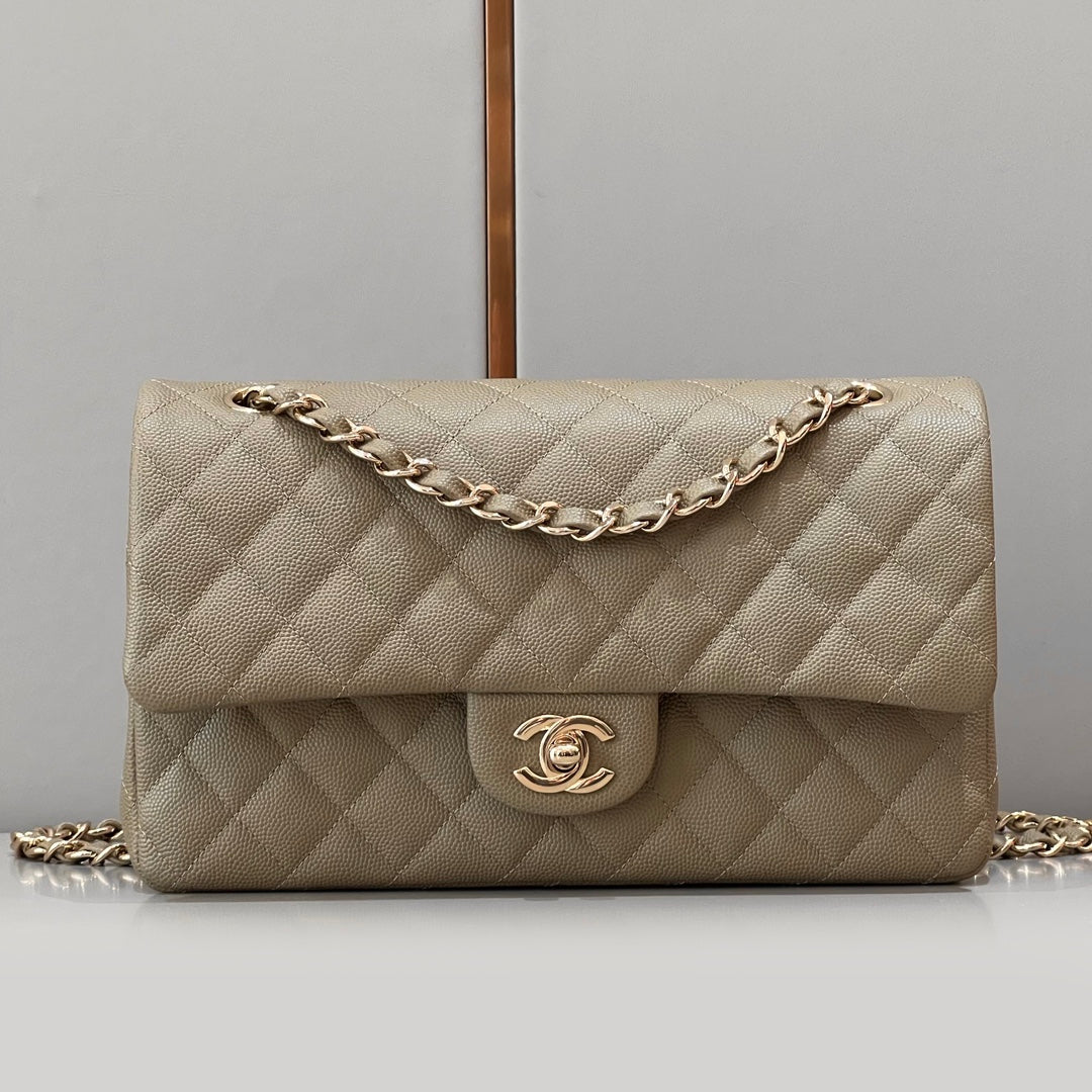 CH CLASSIC 11.12 HANDBAG 25.5 Small Grained Calfskin Chai (Teas)