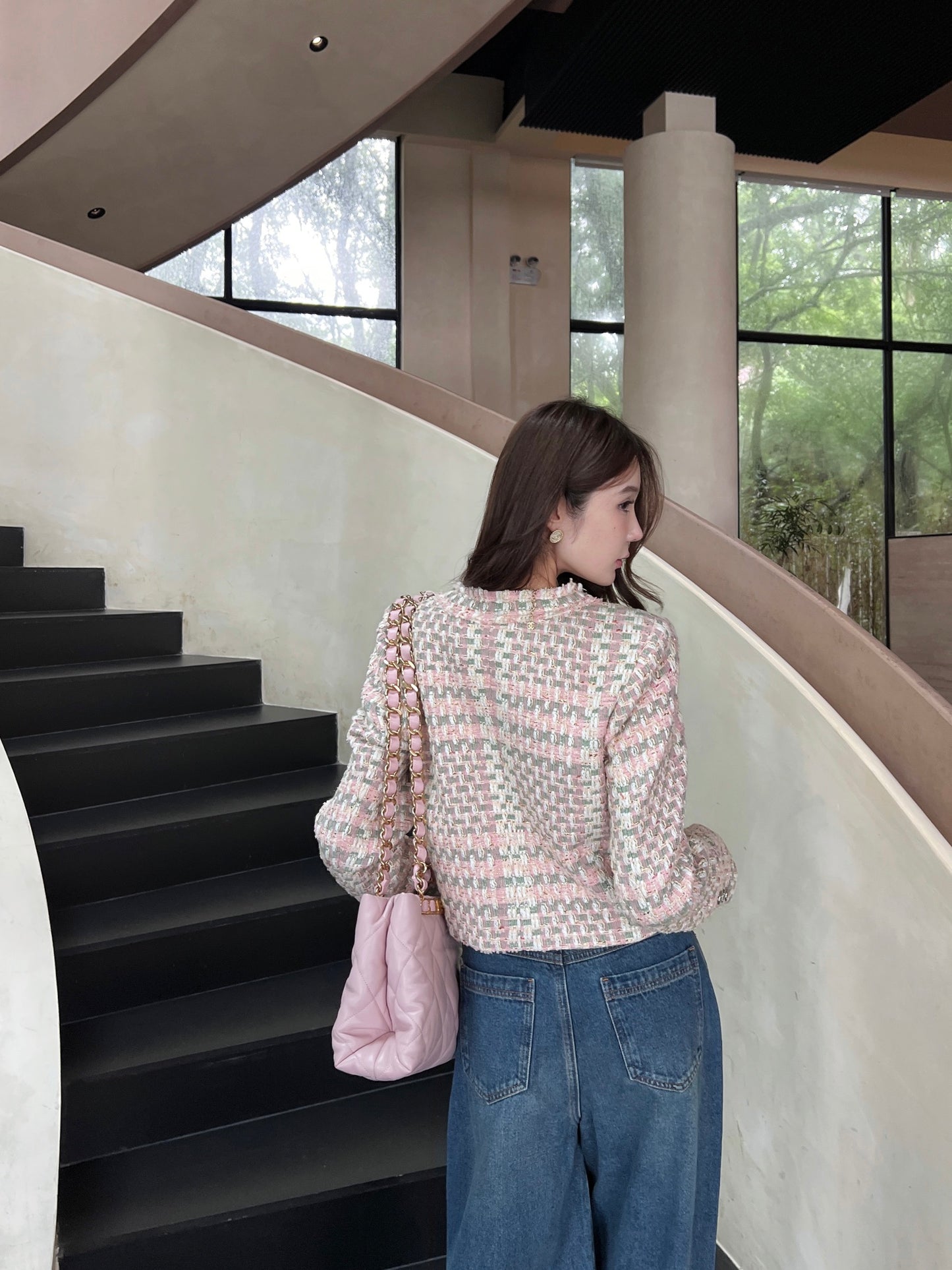 ch 24fw woven blazer