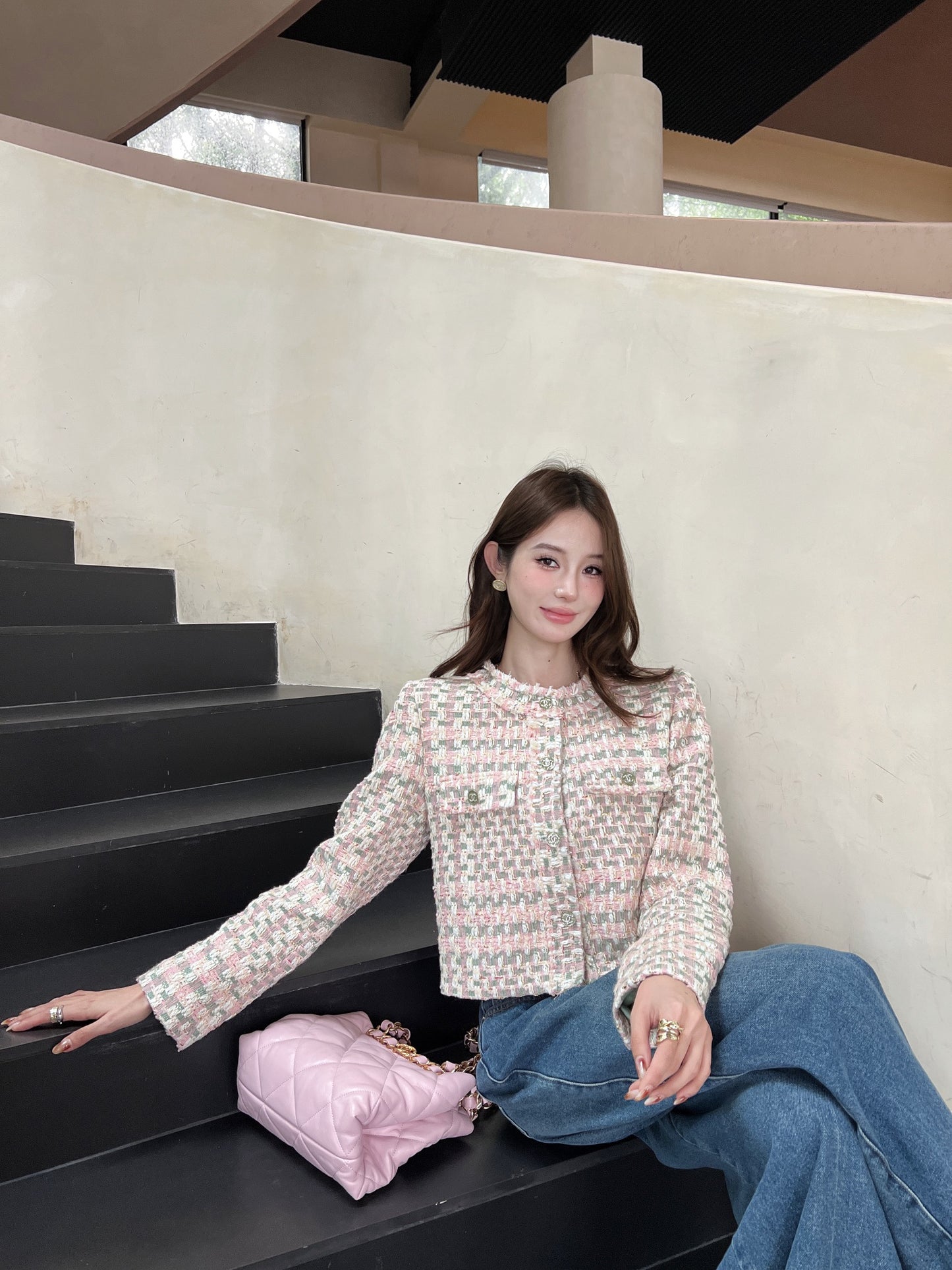ch 24fw woven blazer