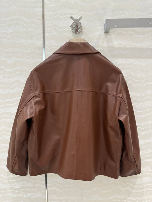 bru 24fw leather jacket
