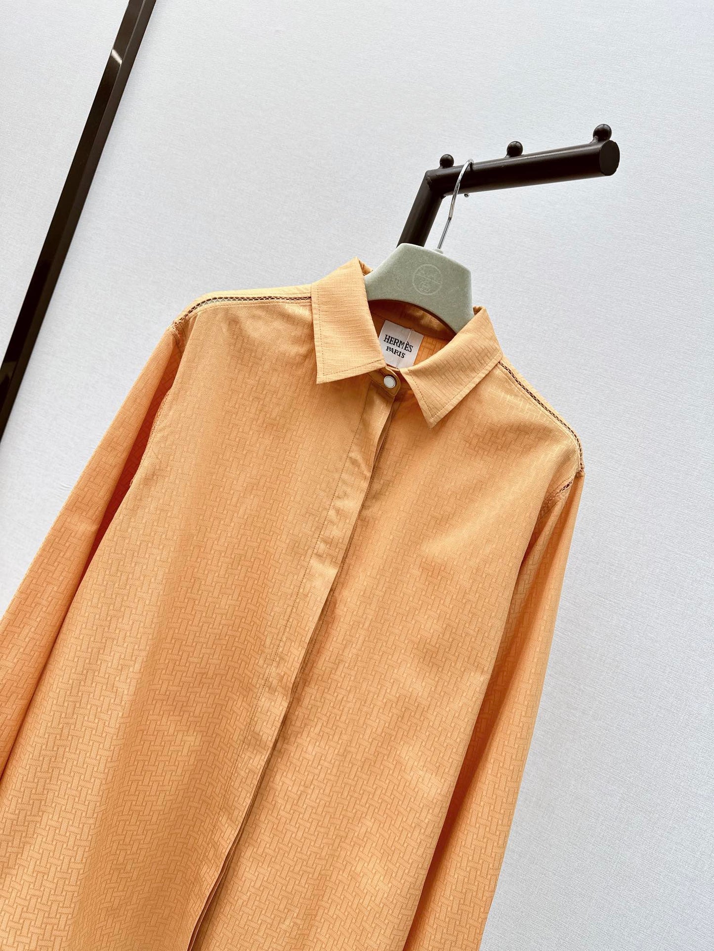 herm 25ss jacquard buttons shirt