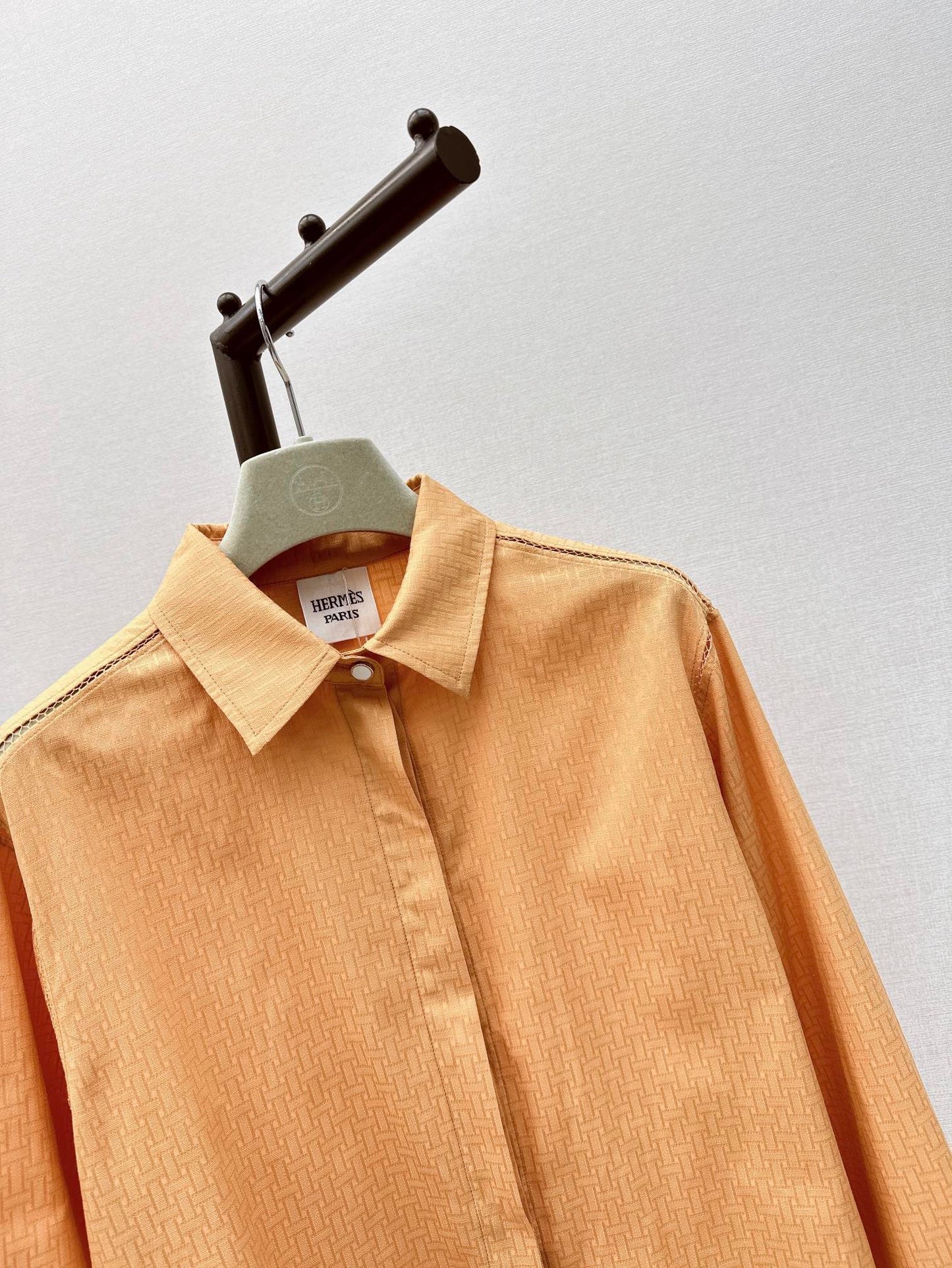 herm 25ss jacquard buttons shirt