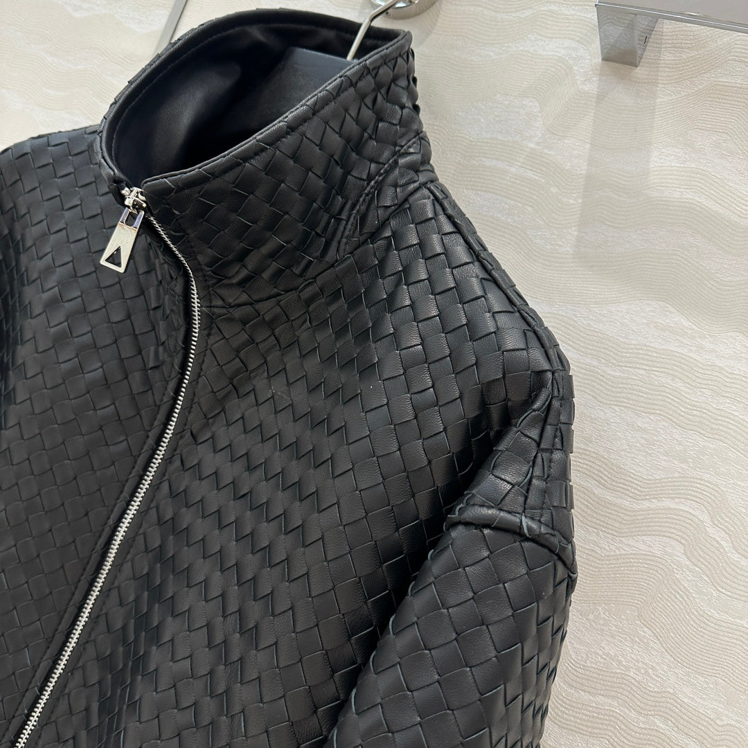 Bottega 24fw woven leather jacket