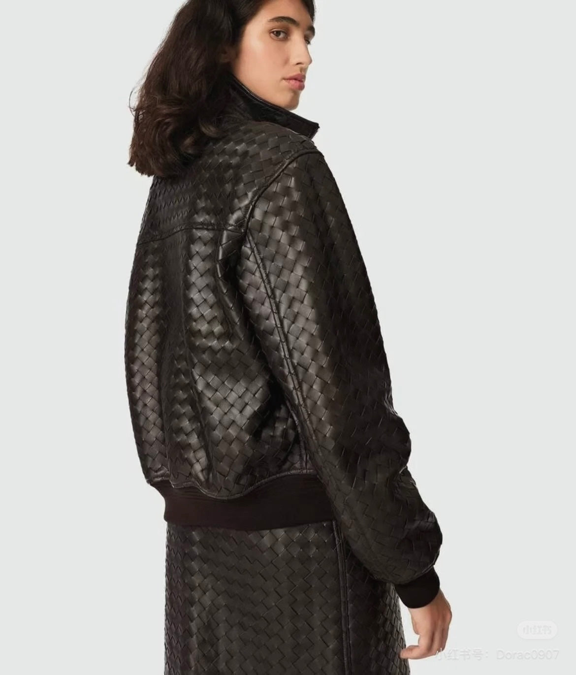 Bottega 24fw woven leather jacket
