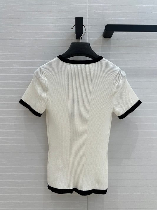 ch 25ss knitted t-shirt