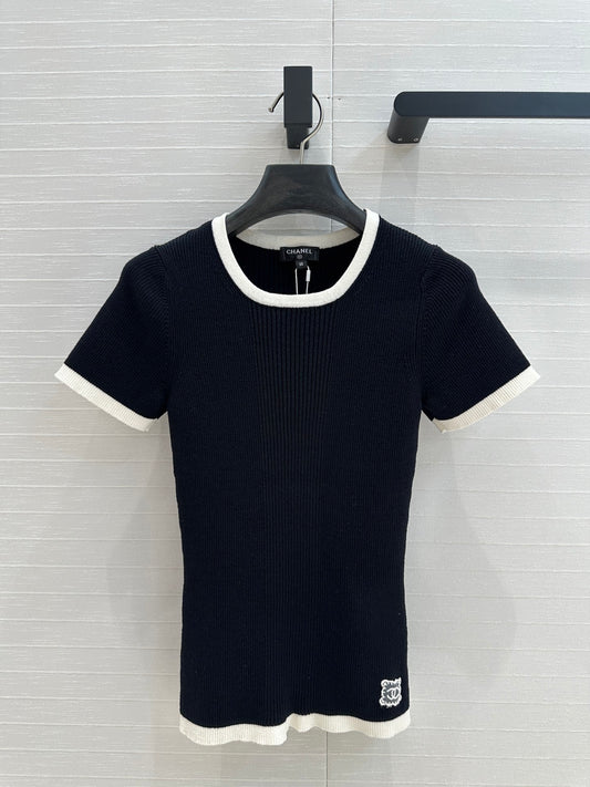 ch 25ss knitted t-shirt