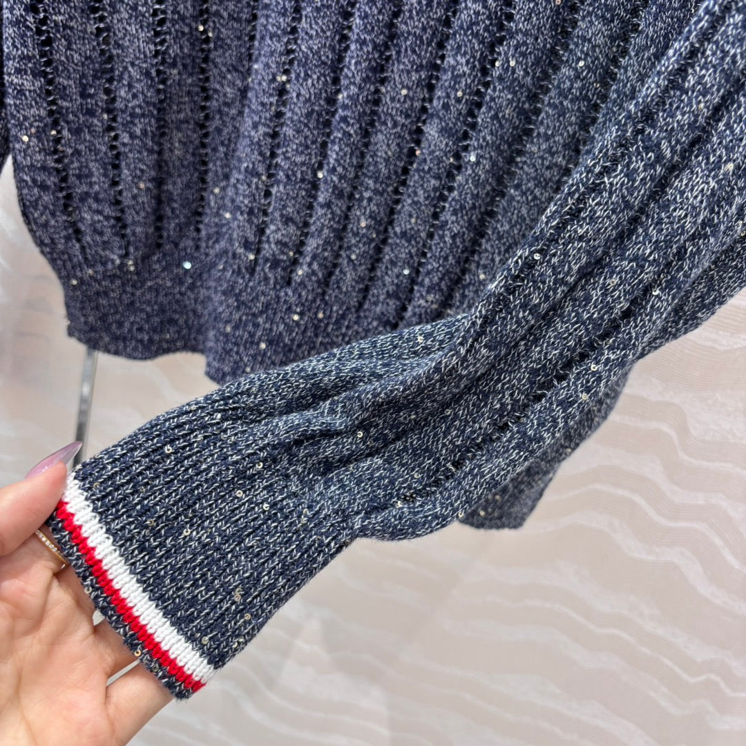 brunello 25ss v neck knitted sweater