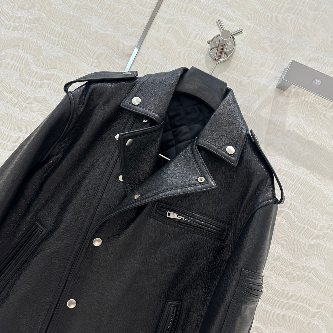 Pra 24fw leather jacket