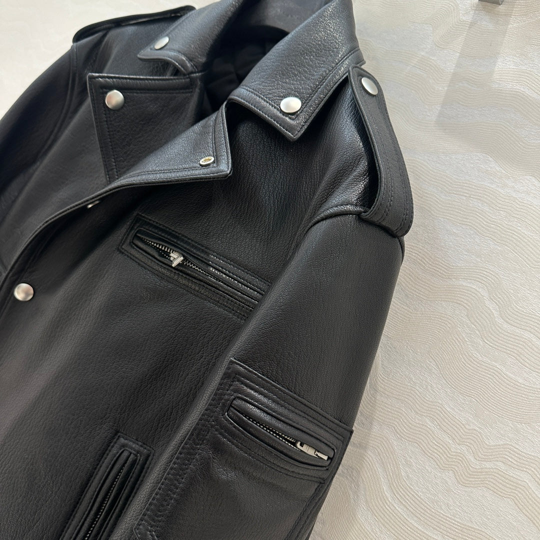 Pra 24fw leather jacket