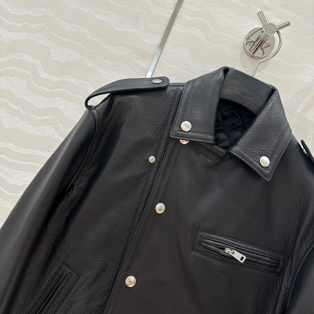 Pra 24fw leather jacket