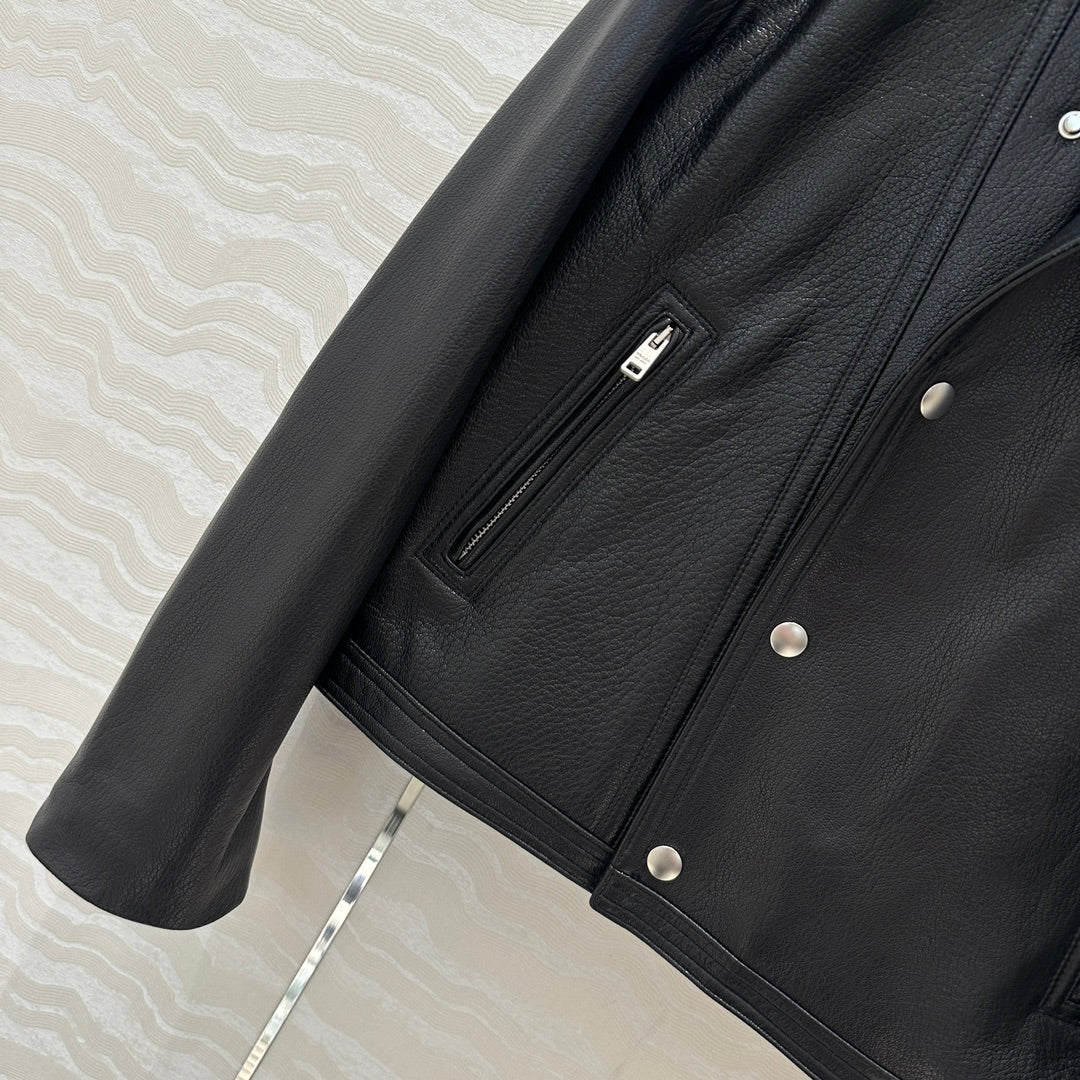 Pra 24fw leather jacket