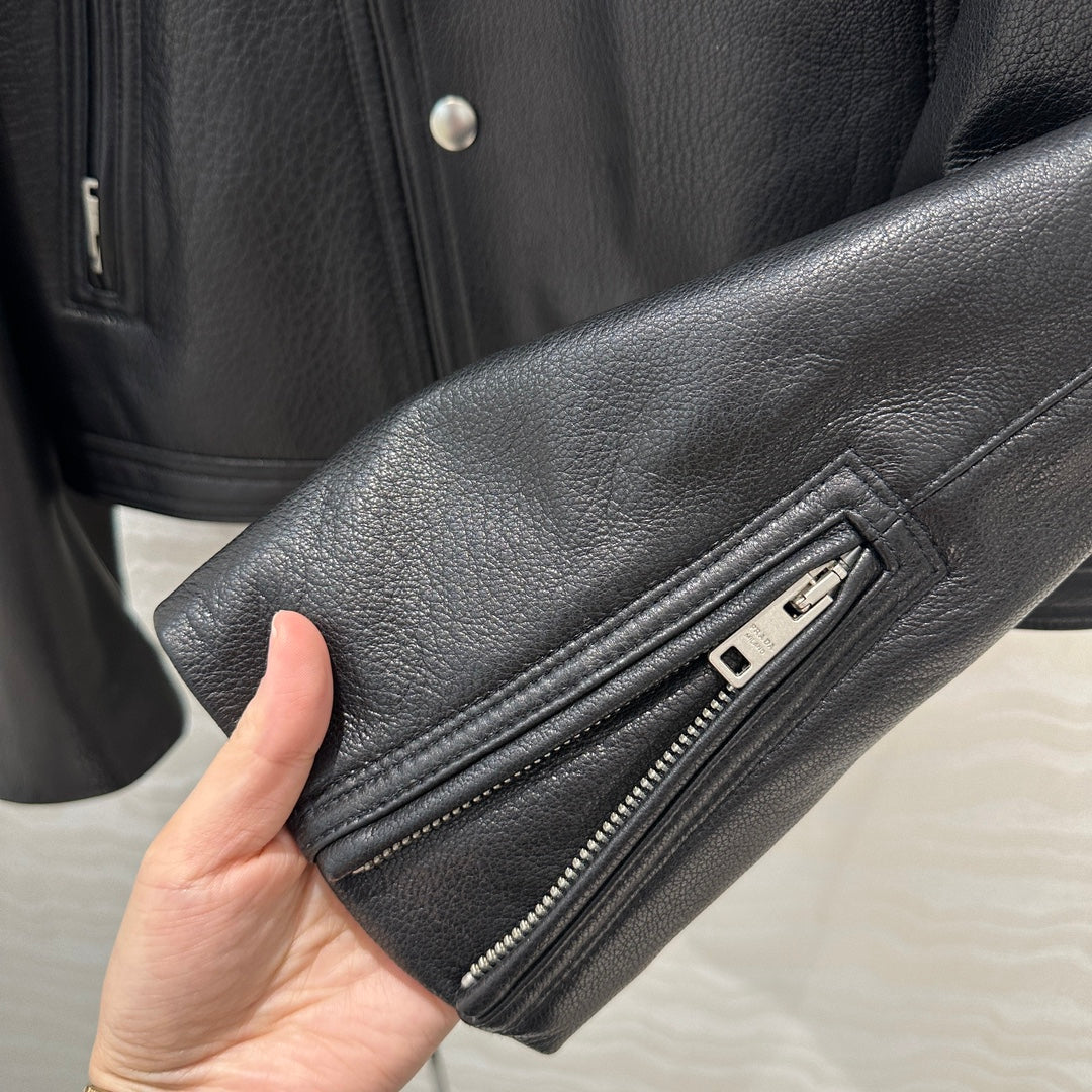 Pra 24fw leather jacket