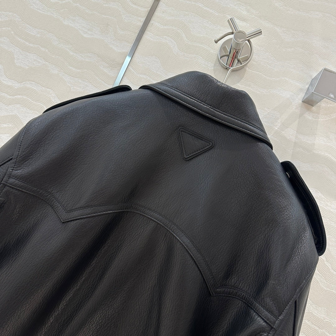 Pra 24fw leather jacket