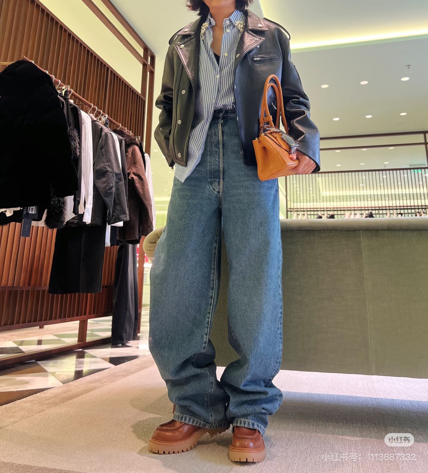 Pra 24fw leather jacket