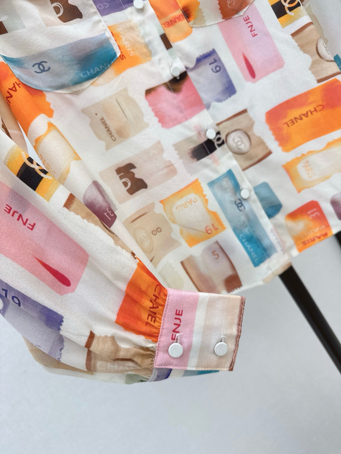 Chan 25ss silk buttons shirt