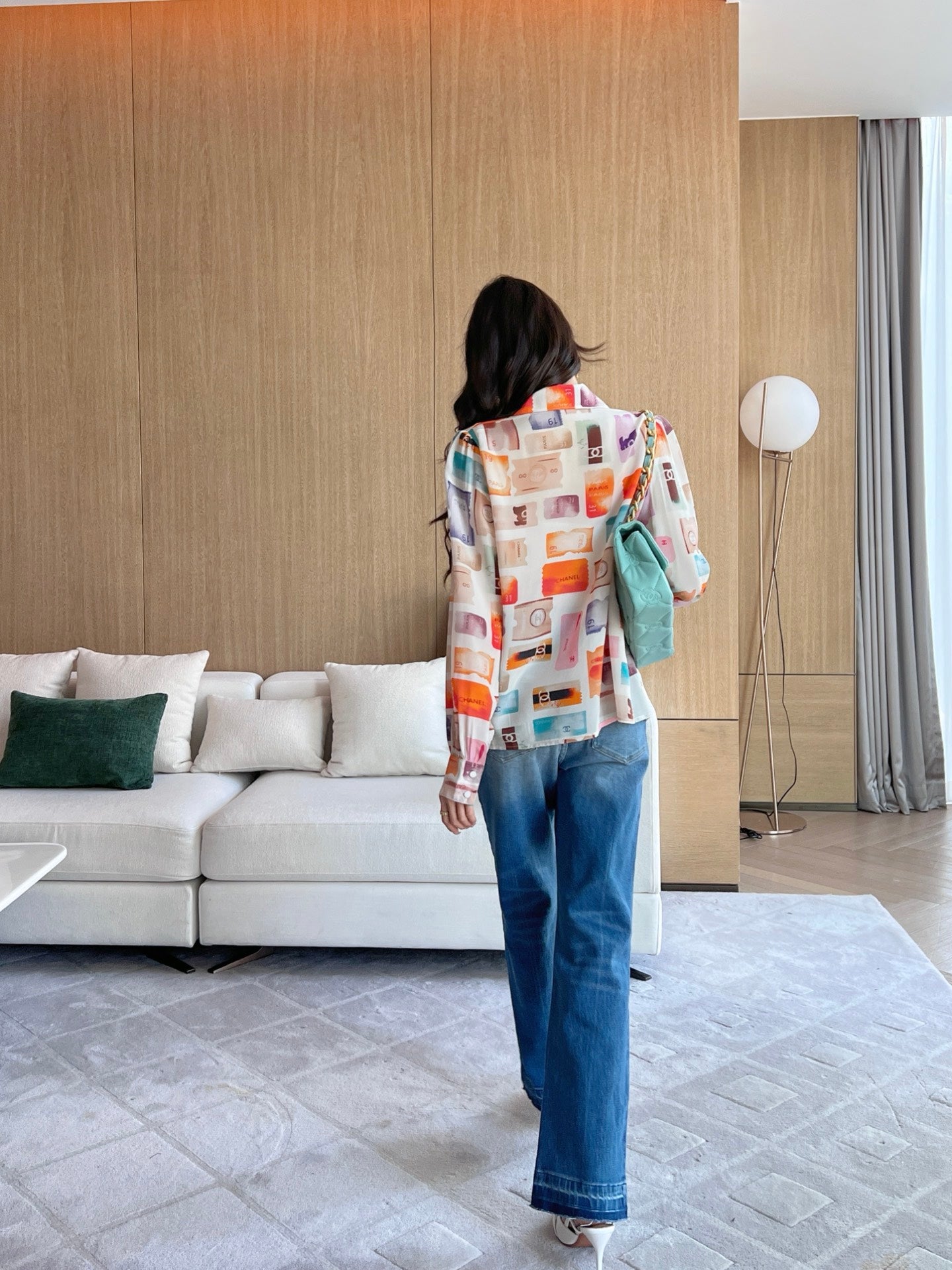 Chan 25ss silk buttons shirt
