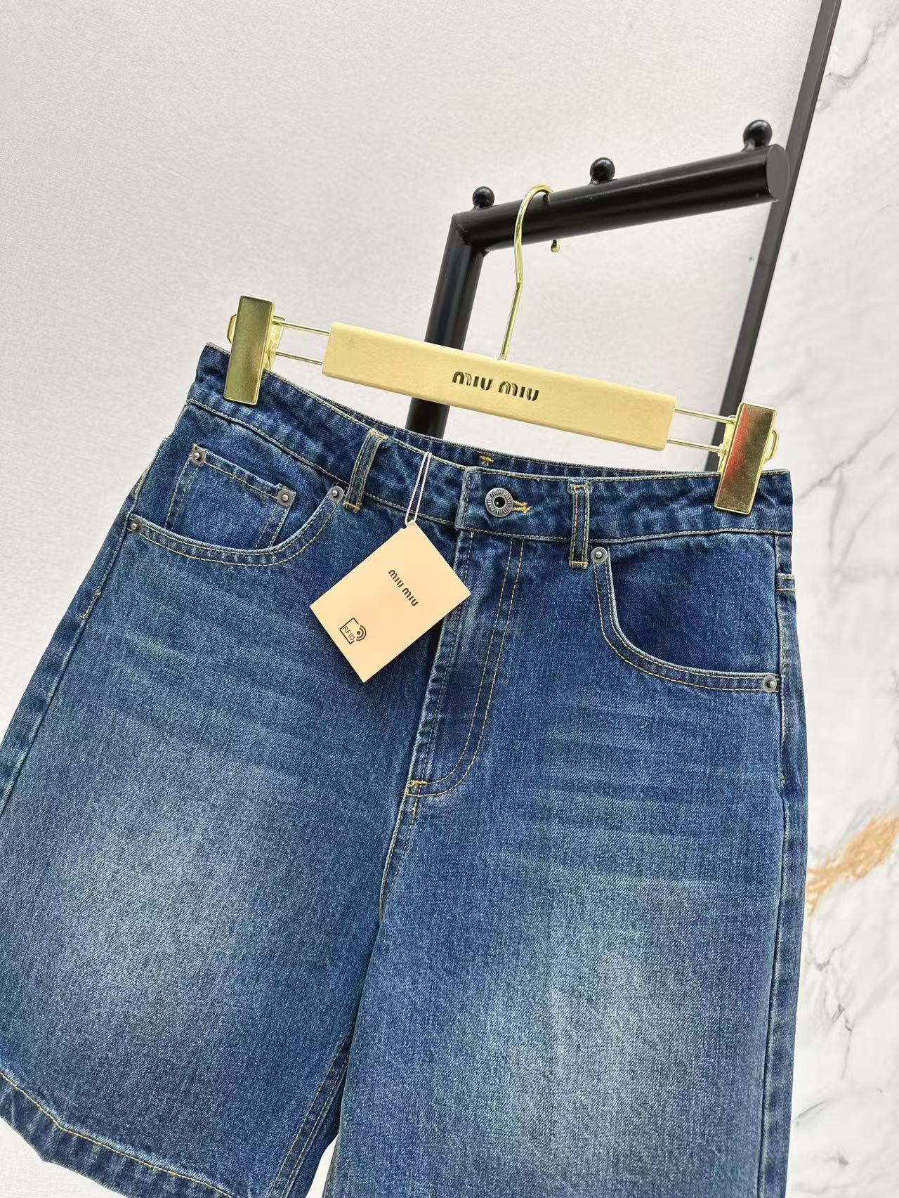 miu 25ss denim short
