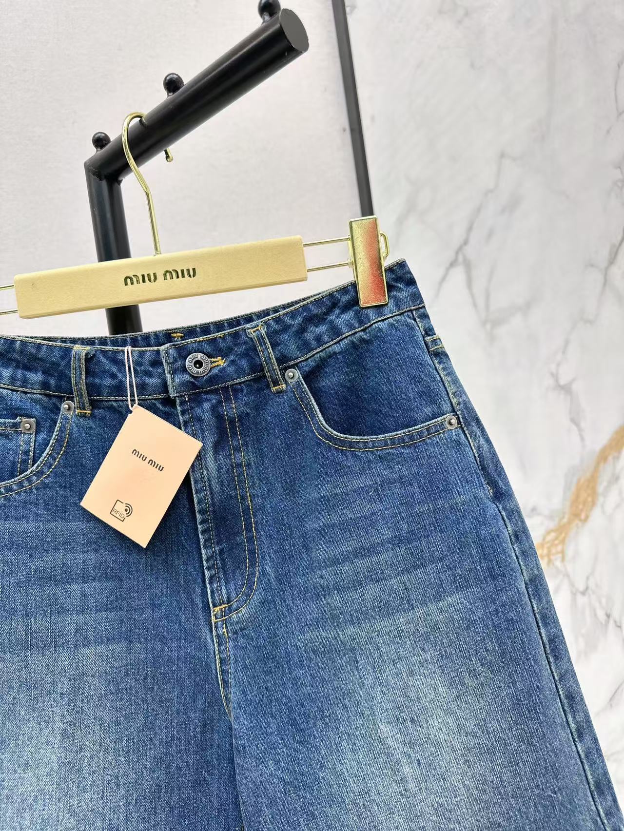 miu 25ss denim short