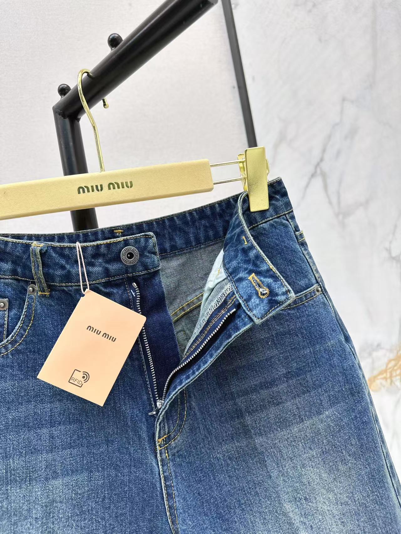 miu 25ss denim short
