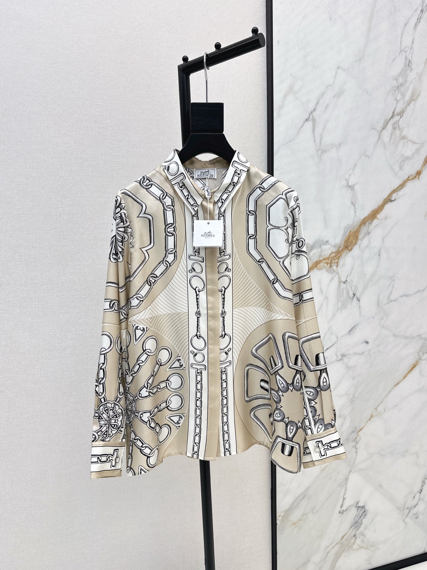Herm 25ss silk buttons shirt