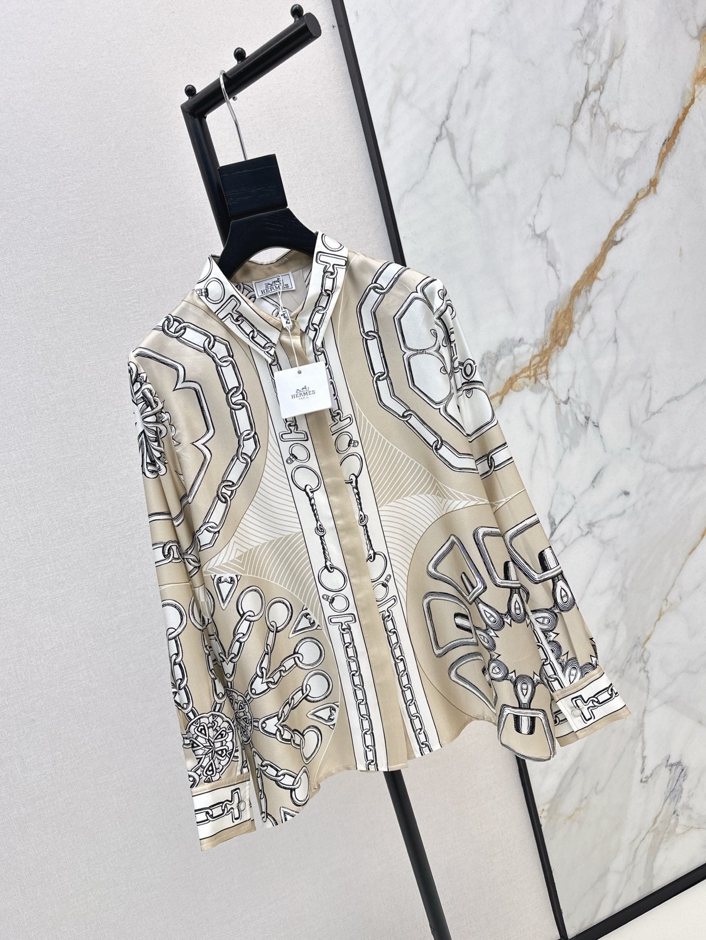 Herm 25ss silk buttons shirt
