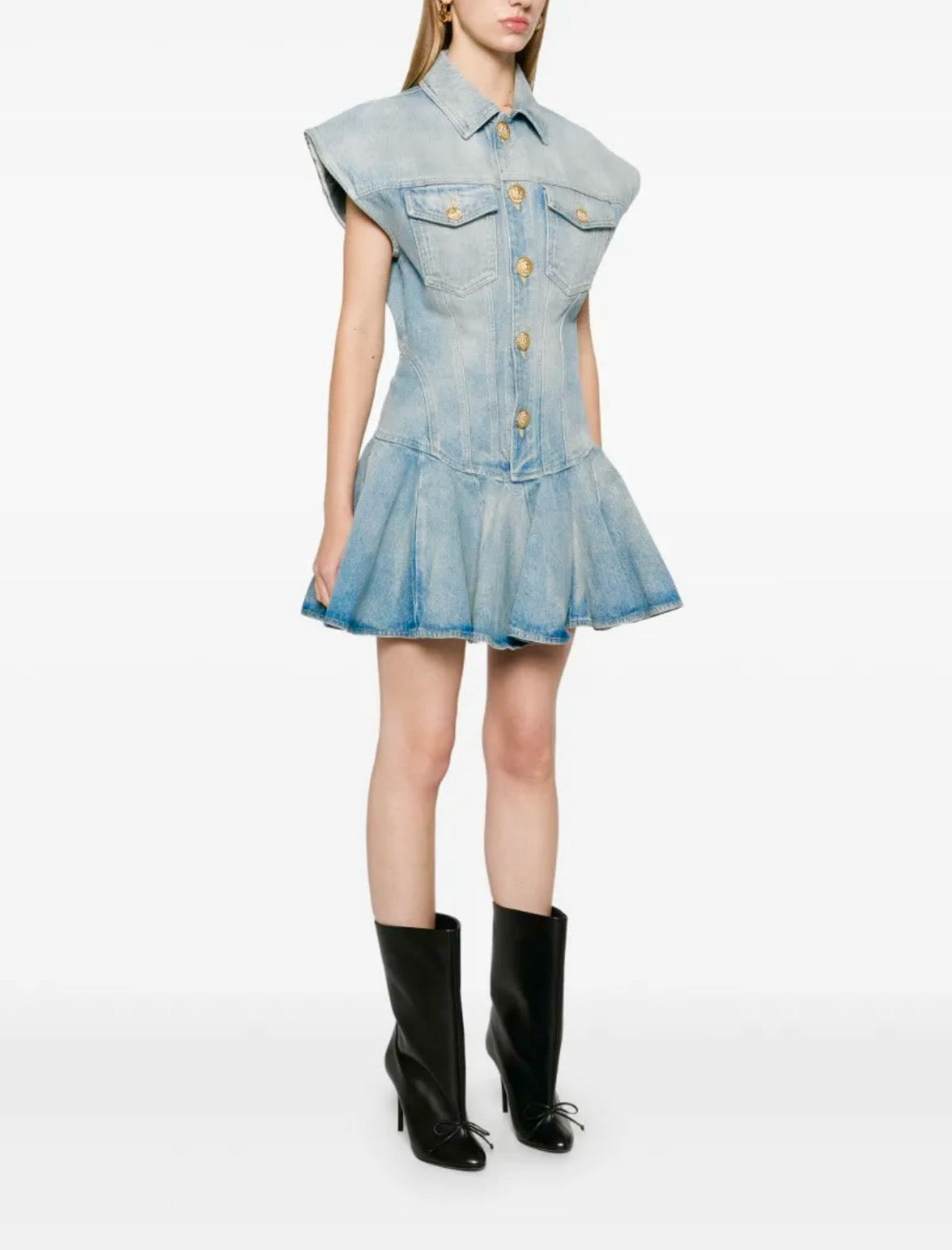 balma 25ss denim shirt dress