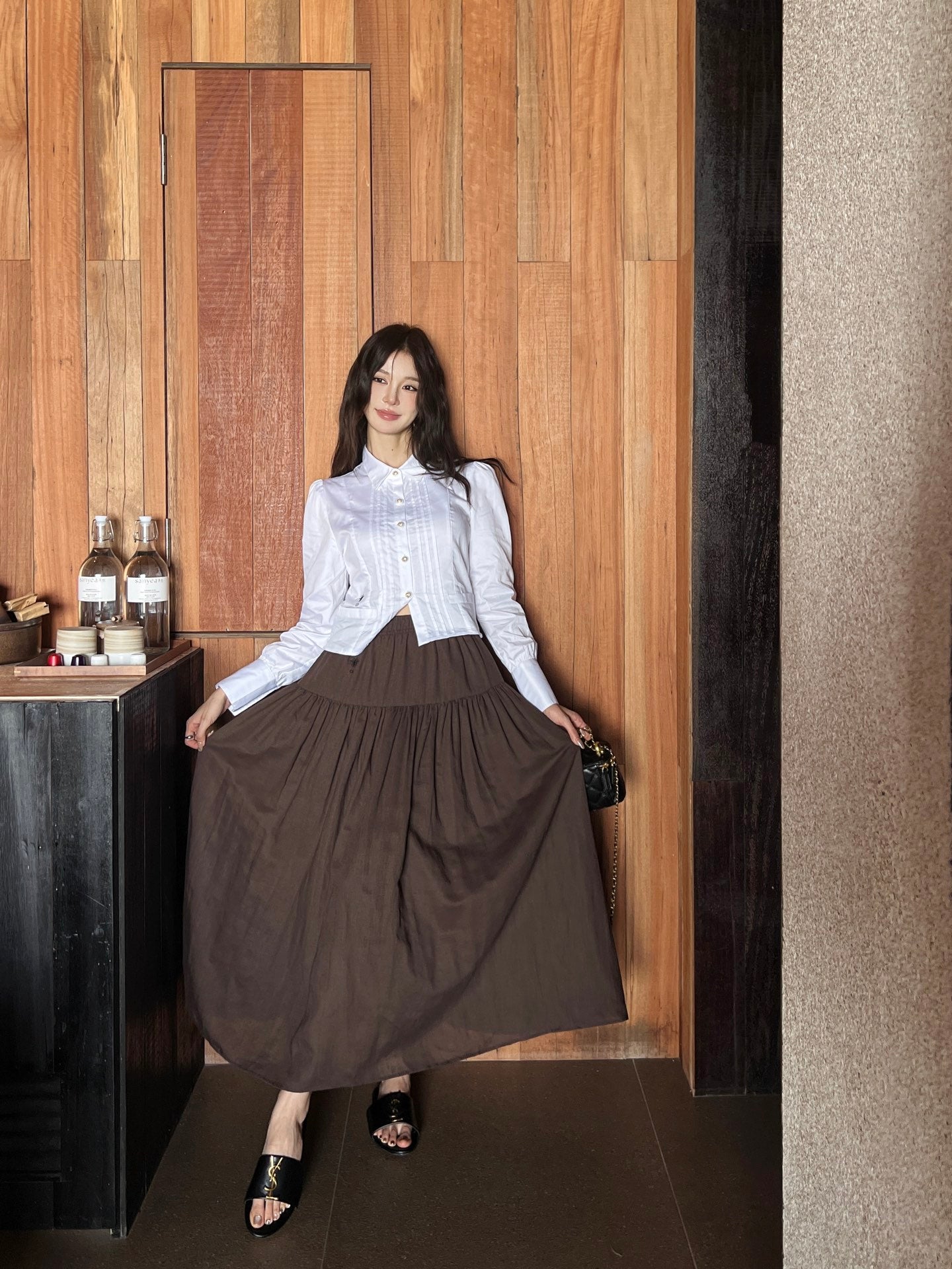 Dio 25ss embroidered skirt