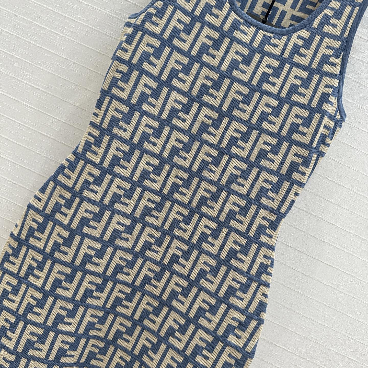Fend 25ss jacquard knitted dress