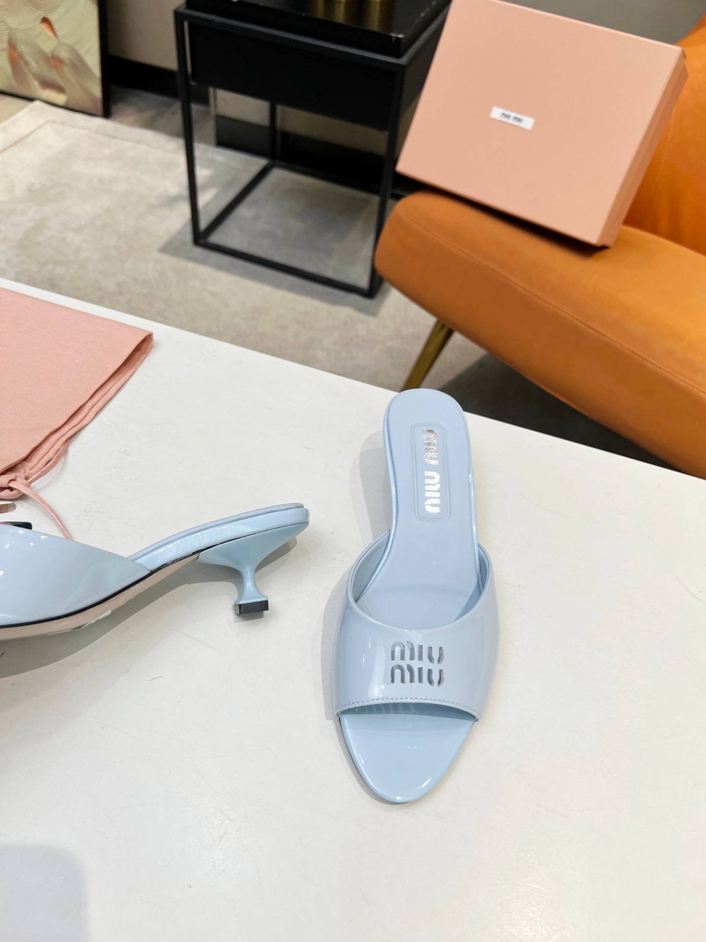 MIU leather slippers