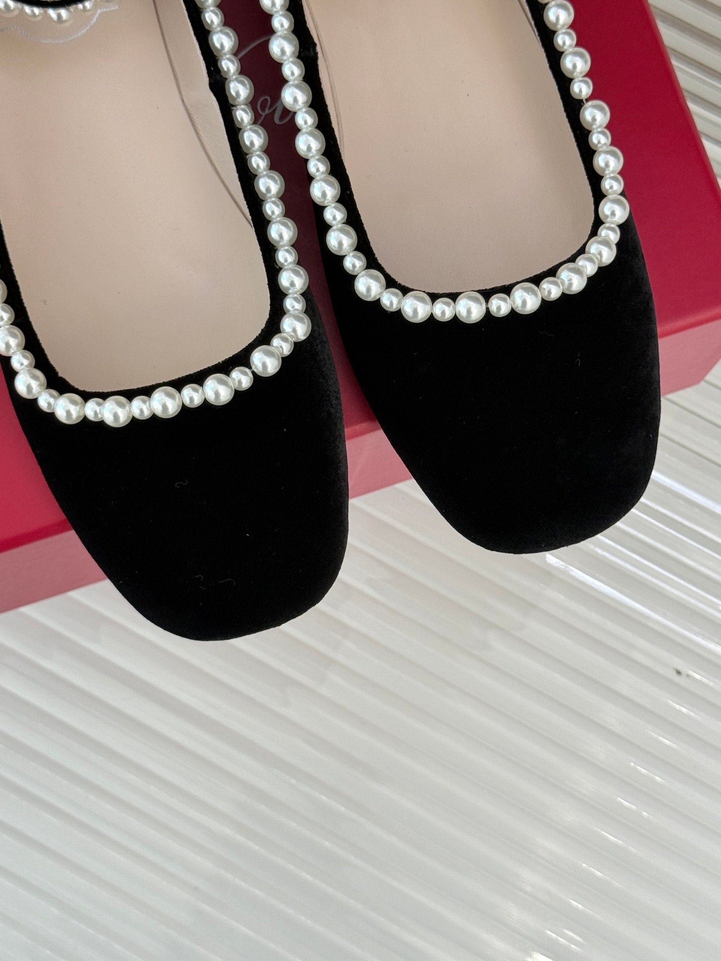 Roger Vi pearls ballerina shoes