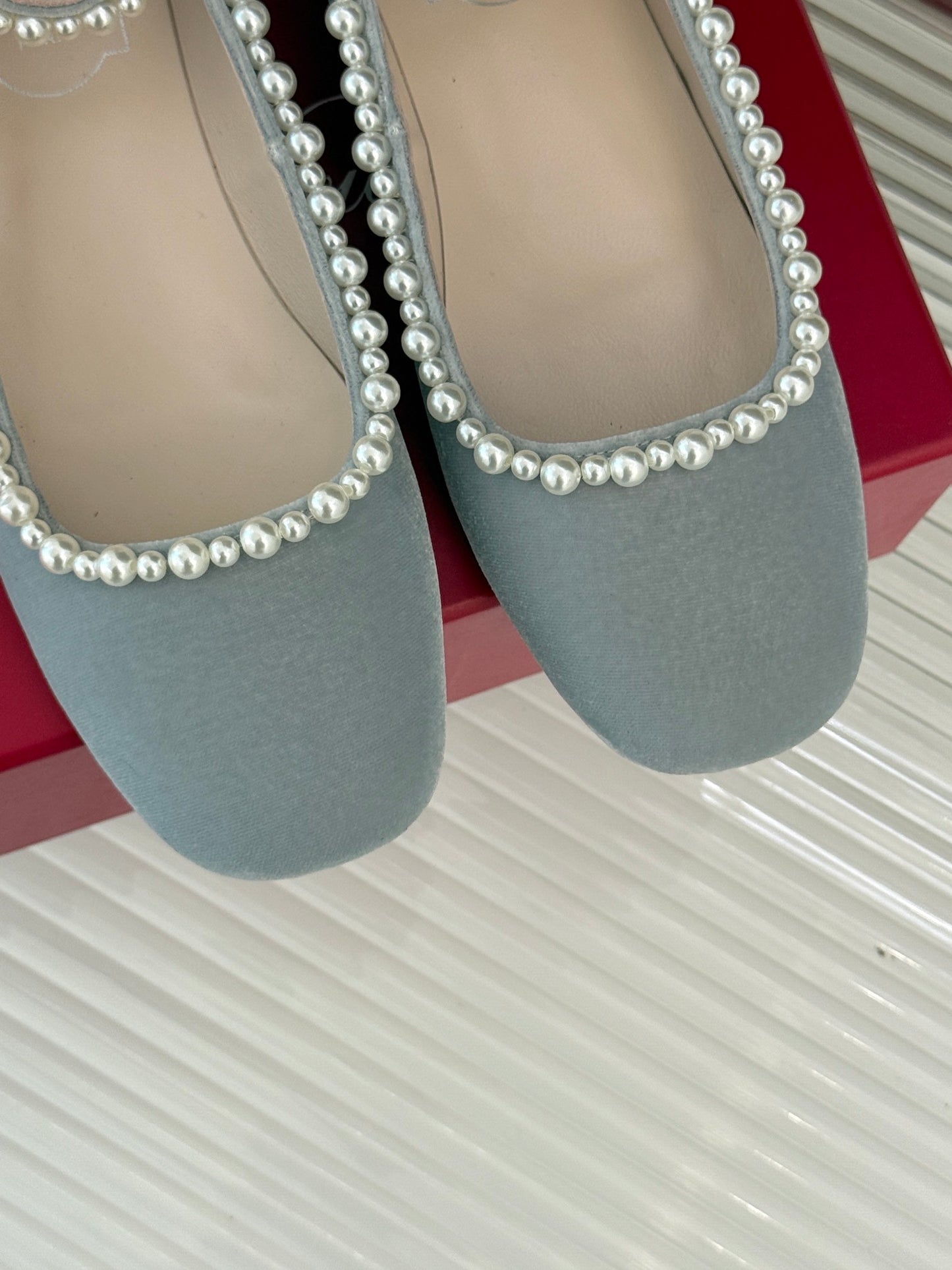 Roger Vi pearls ballerina shoes