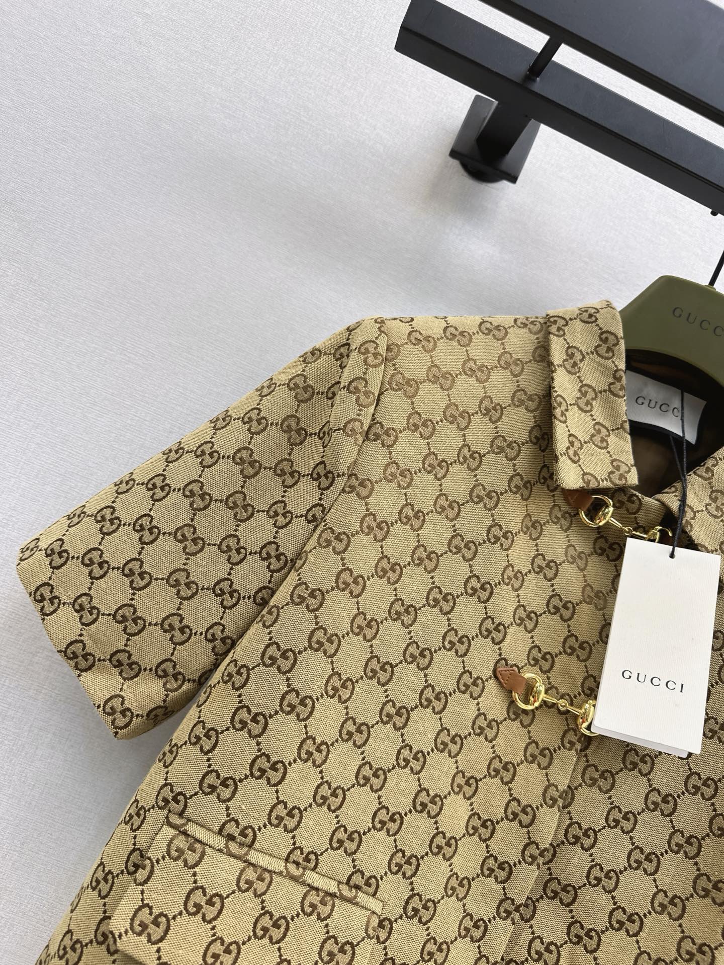 Guc 25ss jacquard short sleeve suit