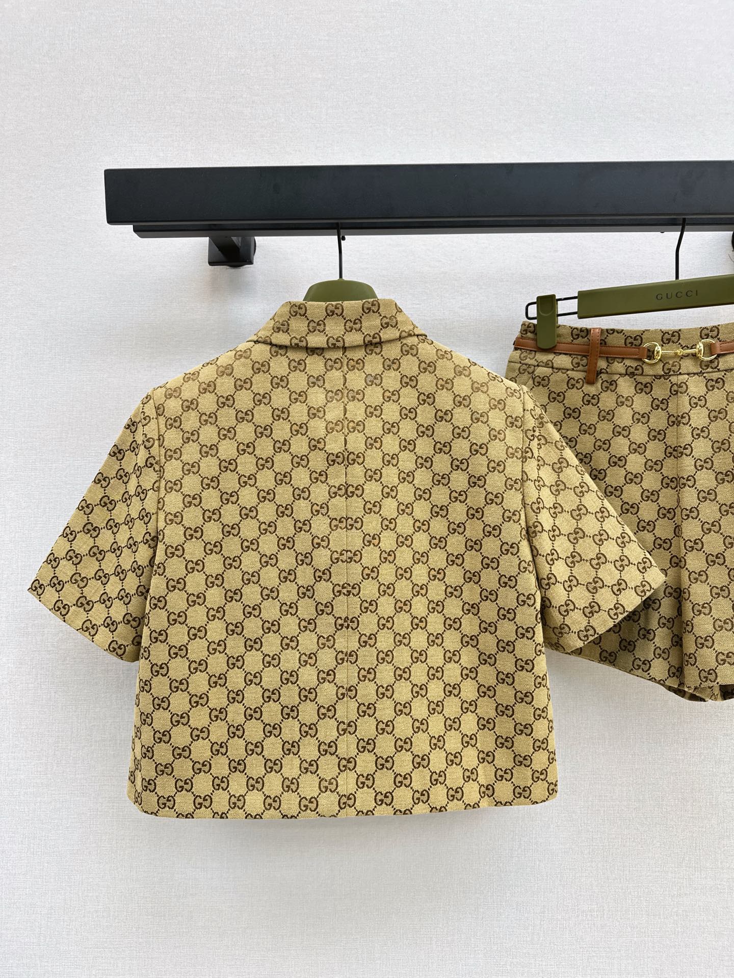 Guc 25ss jacquard short sleeve suit