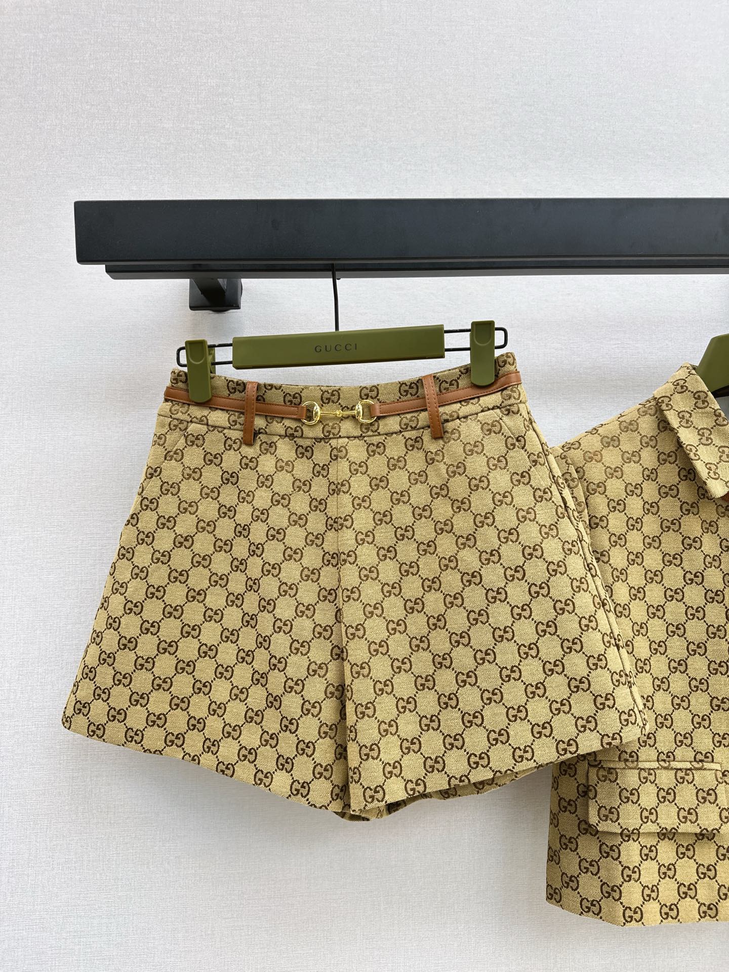 Guc 25ss jacquard short sleeve suit