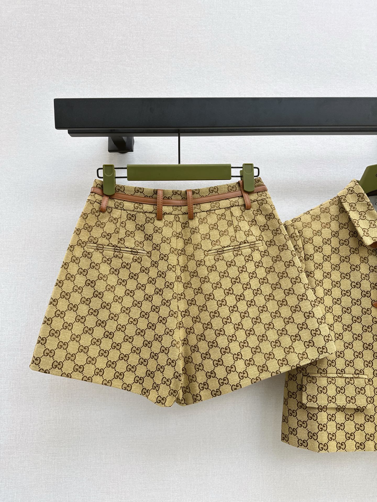 Guc 25ss jacquard short sleeve suit