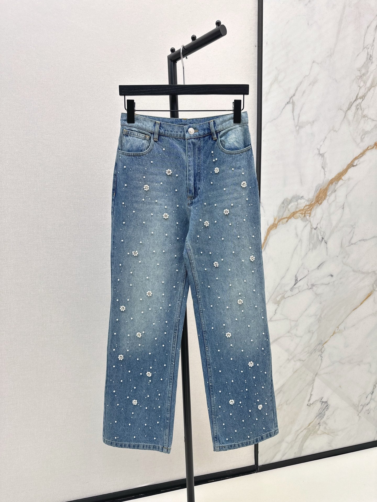 MAJ 25ss beaded jeans
