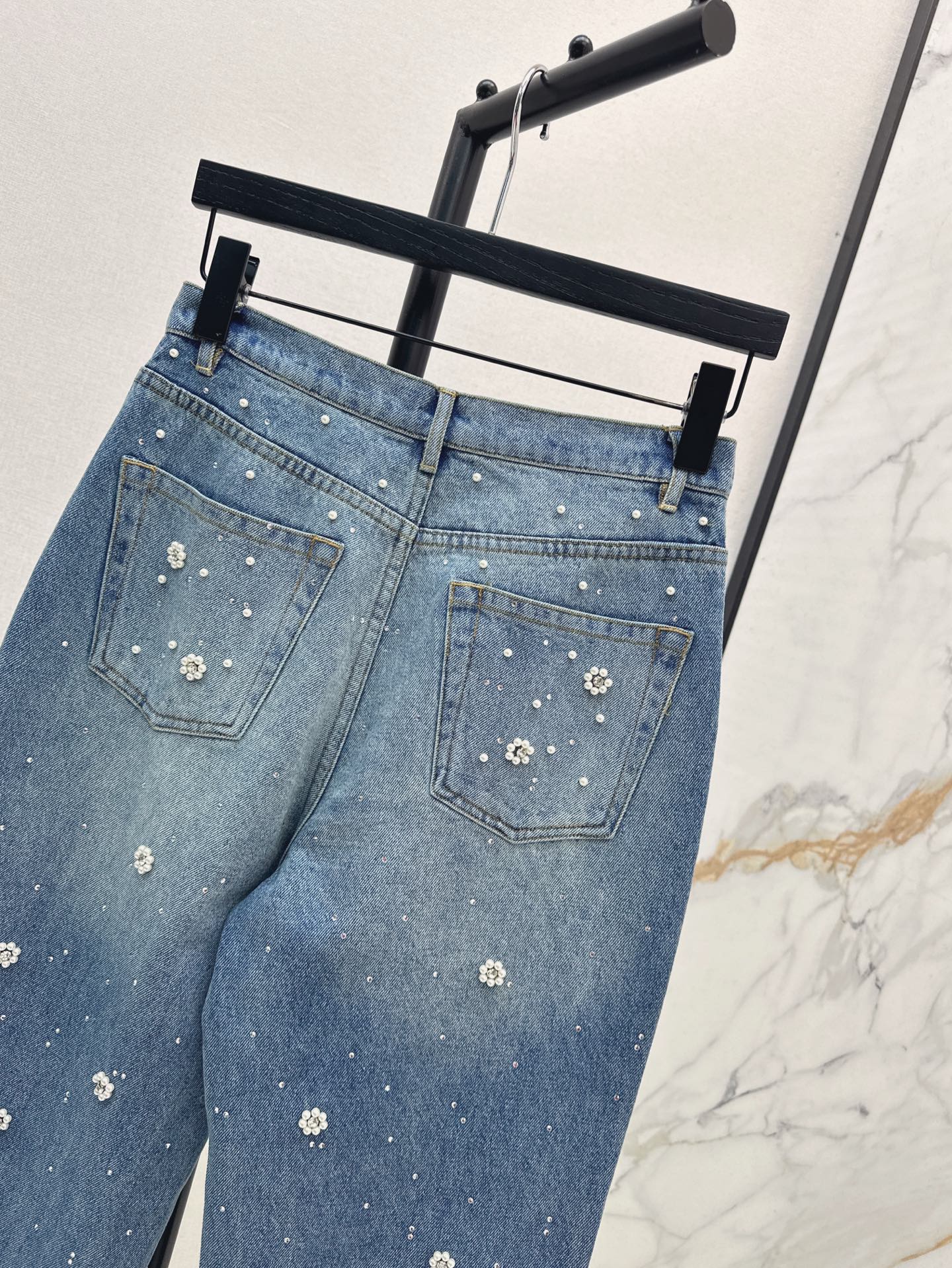 MAJ 25ss beaded jeans