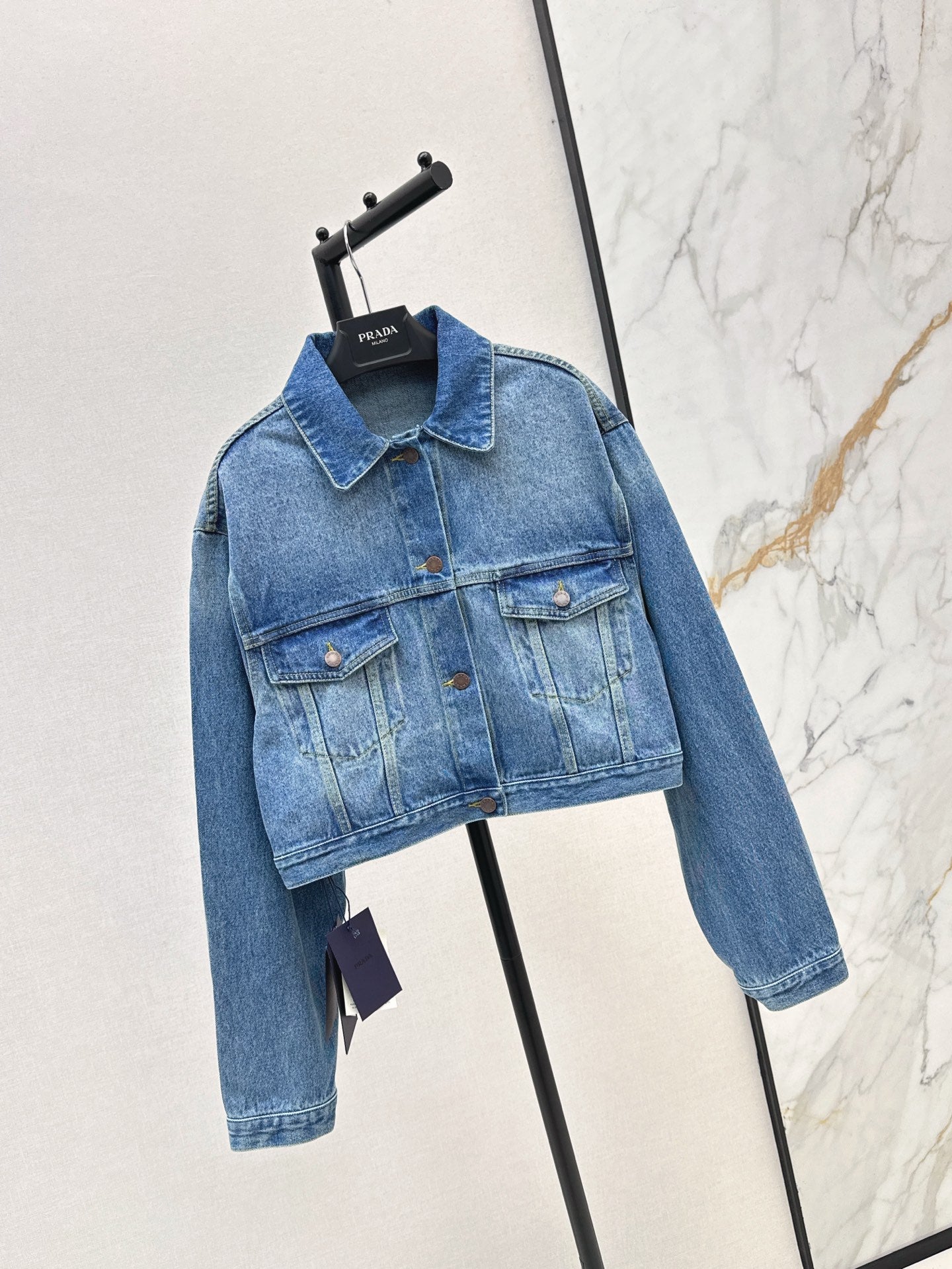 Pra 25ss crop denim jacket