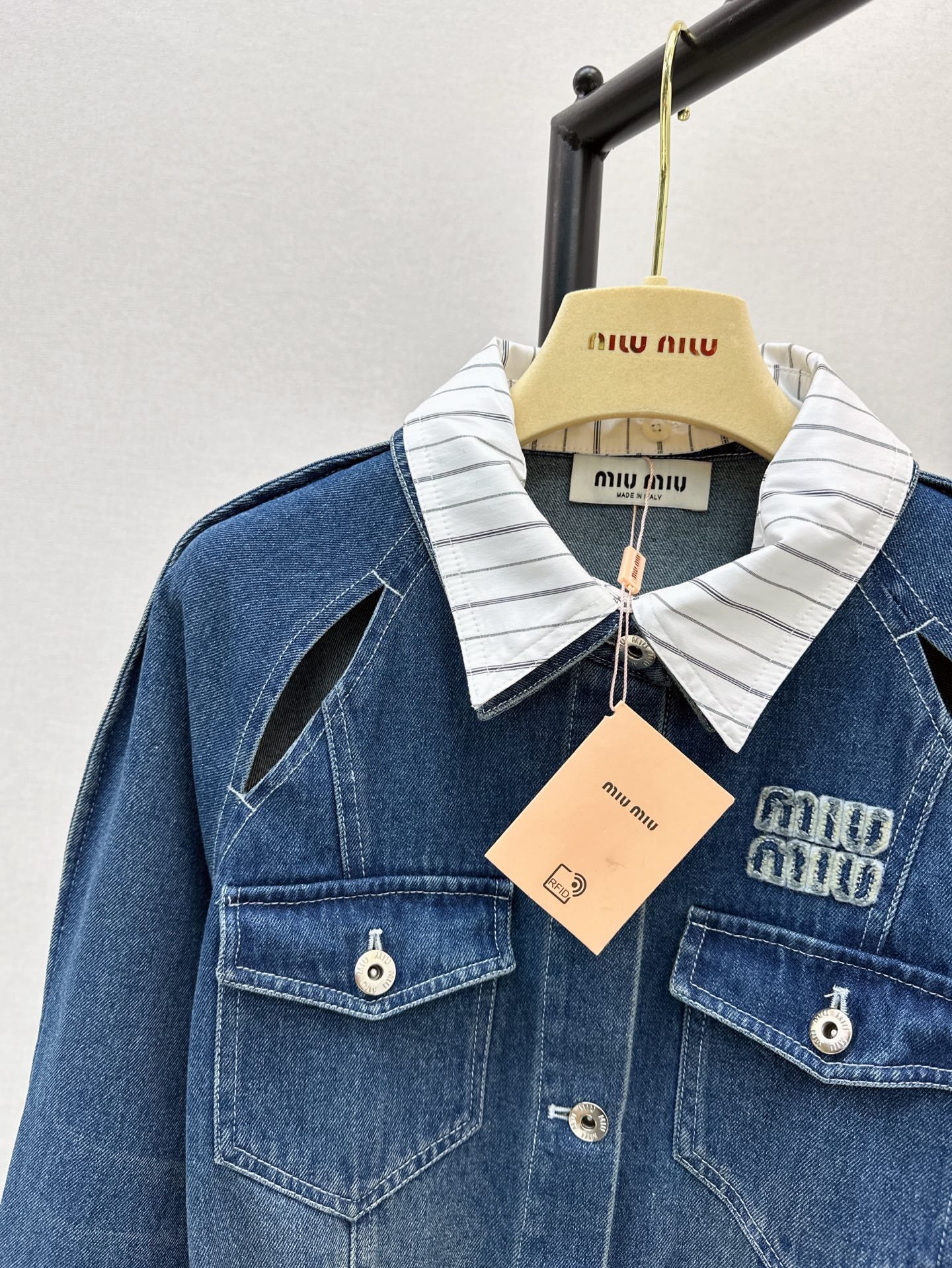 miu 25ss denim shirt dress