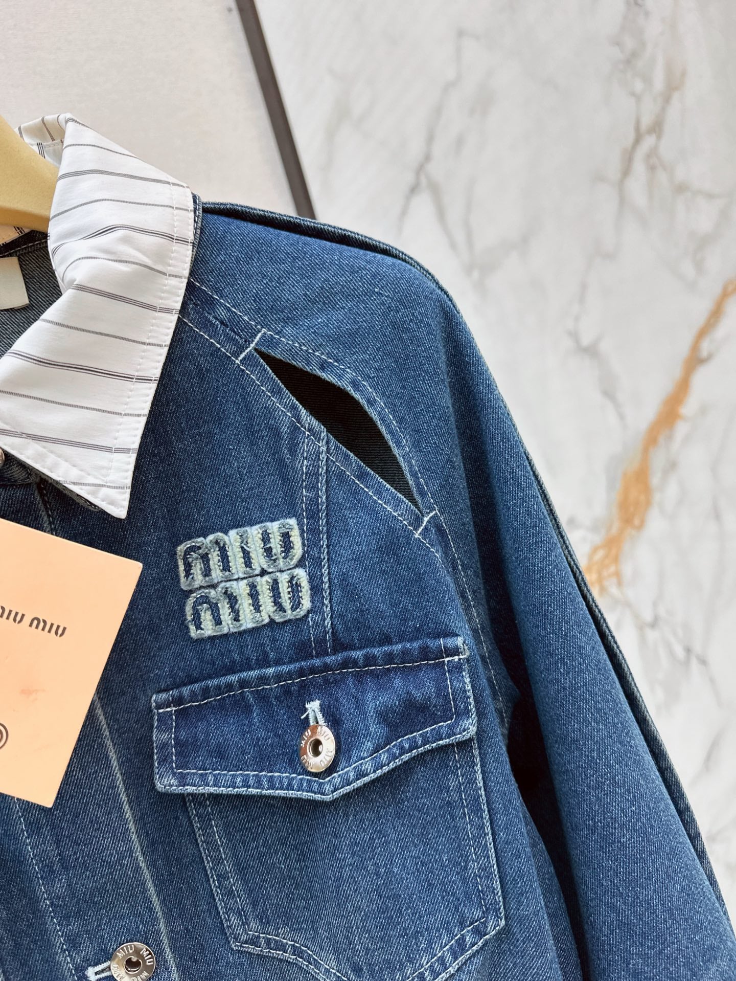 miu 25ss denim shirt dress