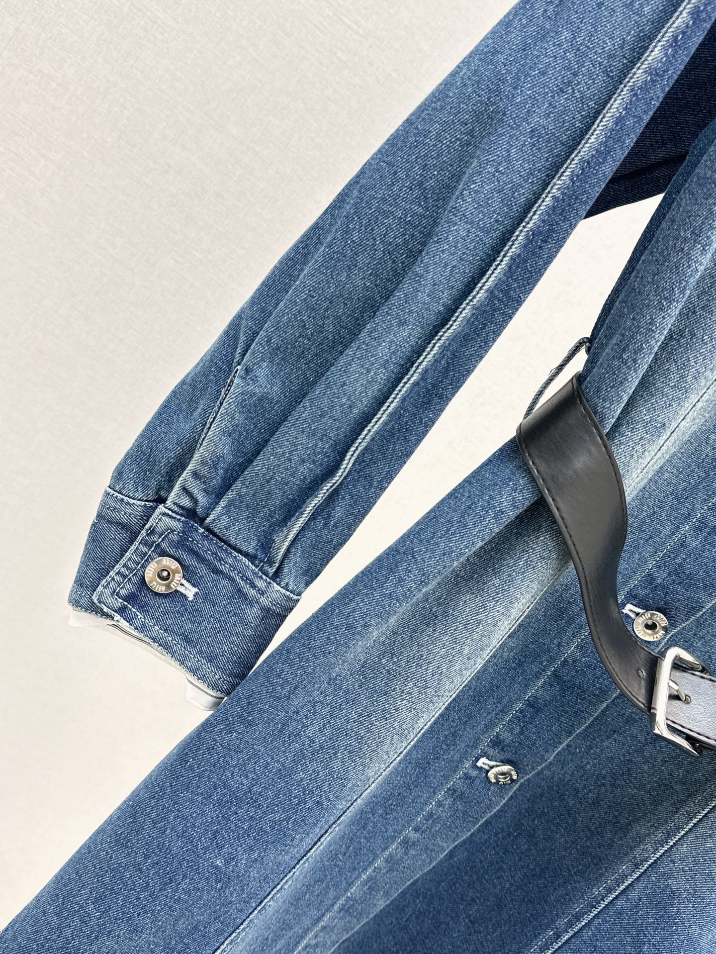 miu 25ss denim shirt dress