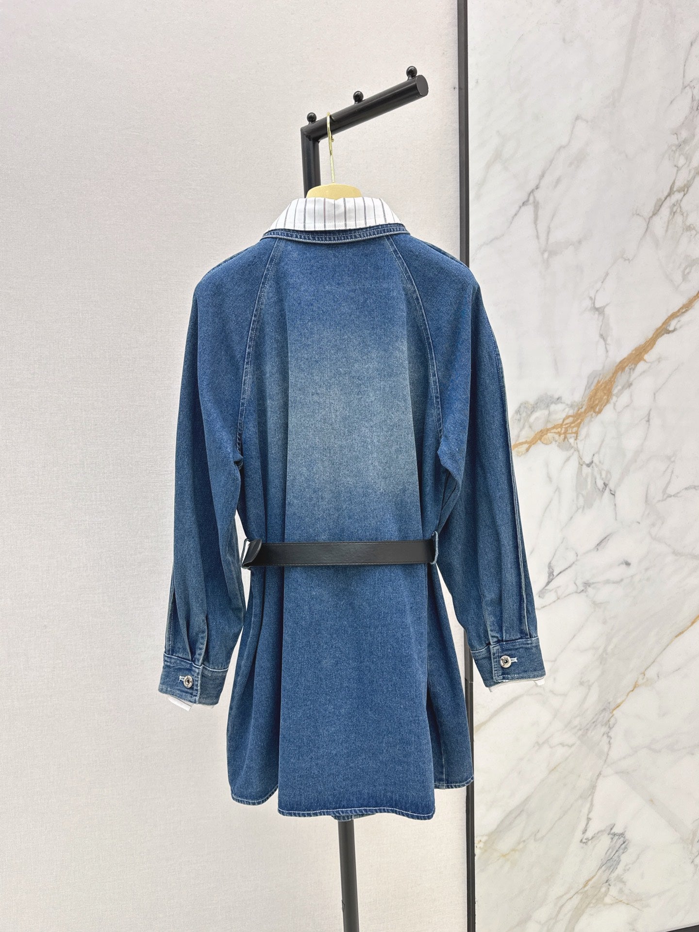 miu 25ss denim shirt dress