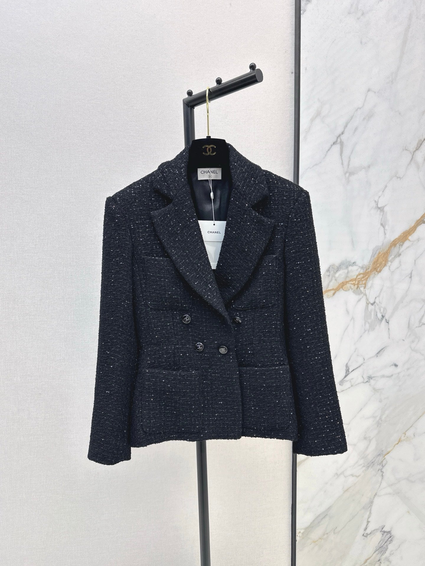 Chan 25ss rhinestone blazer