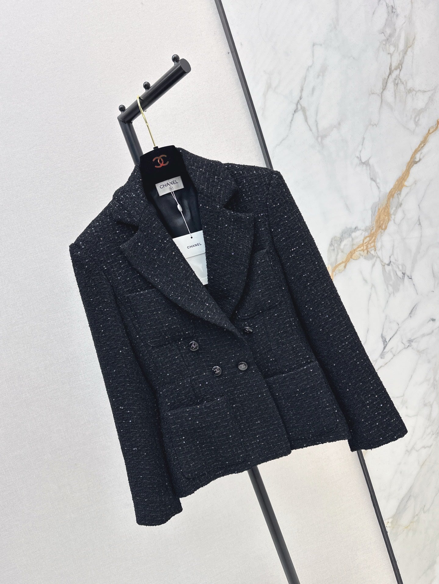 Chan 25ss rhinestone blazer