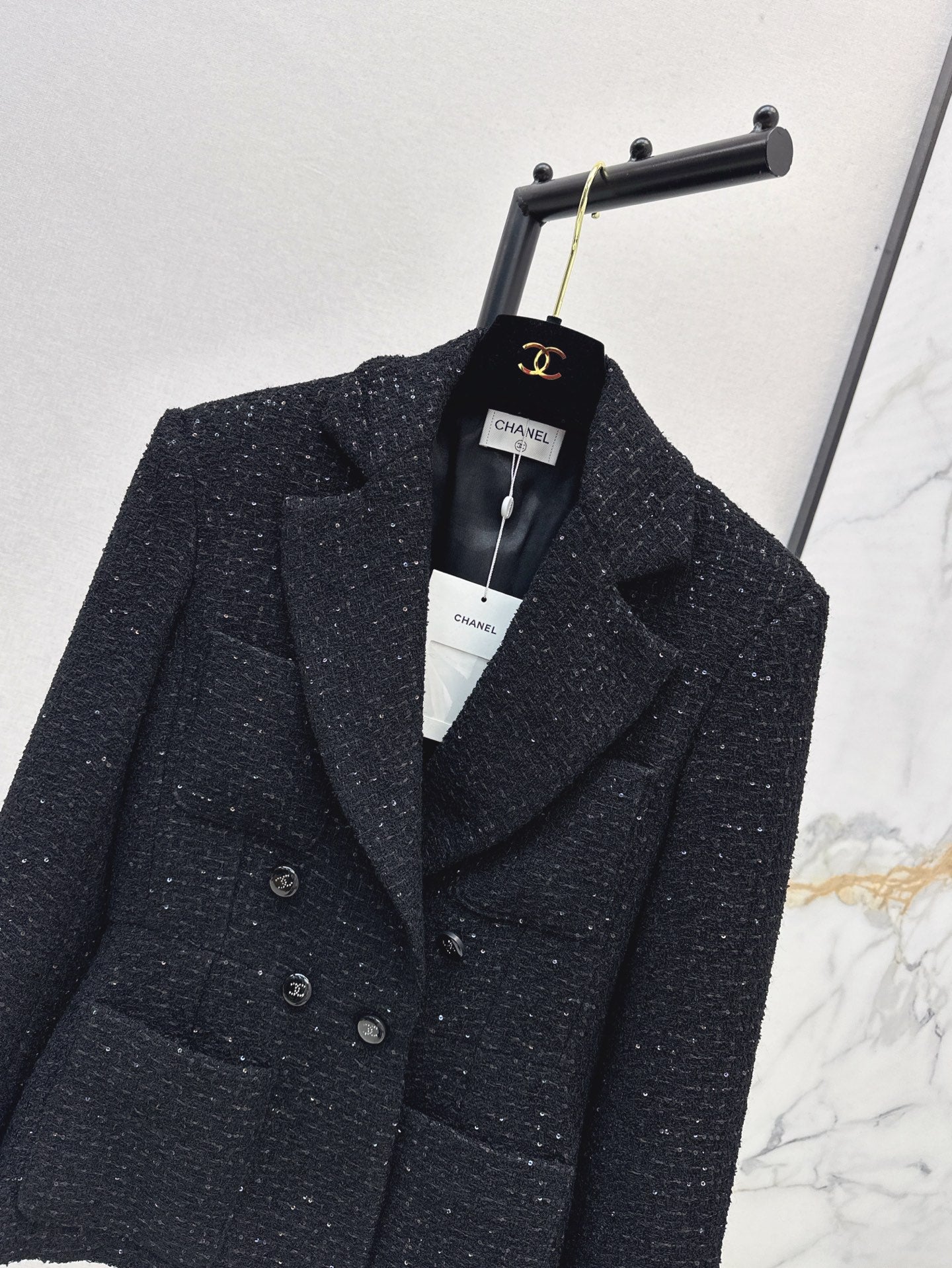 Chan 25ss rhinestone blazer