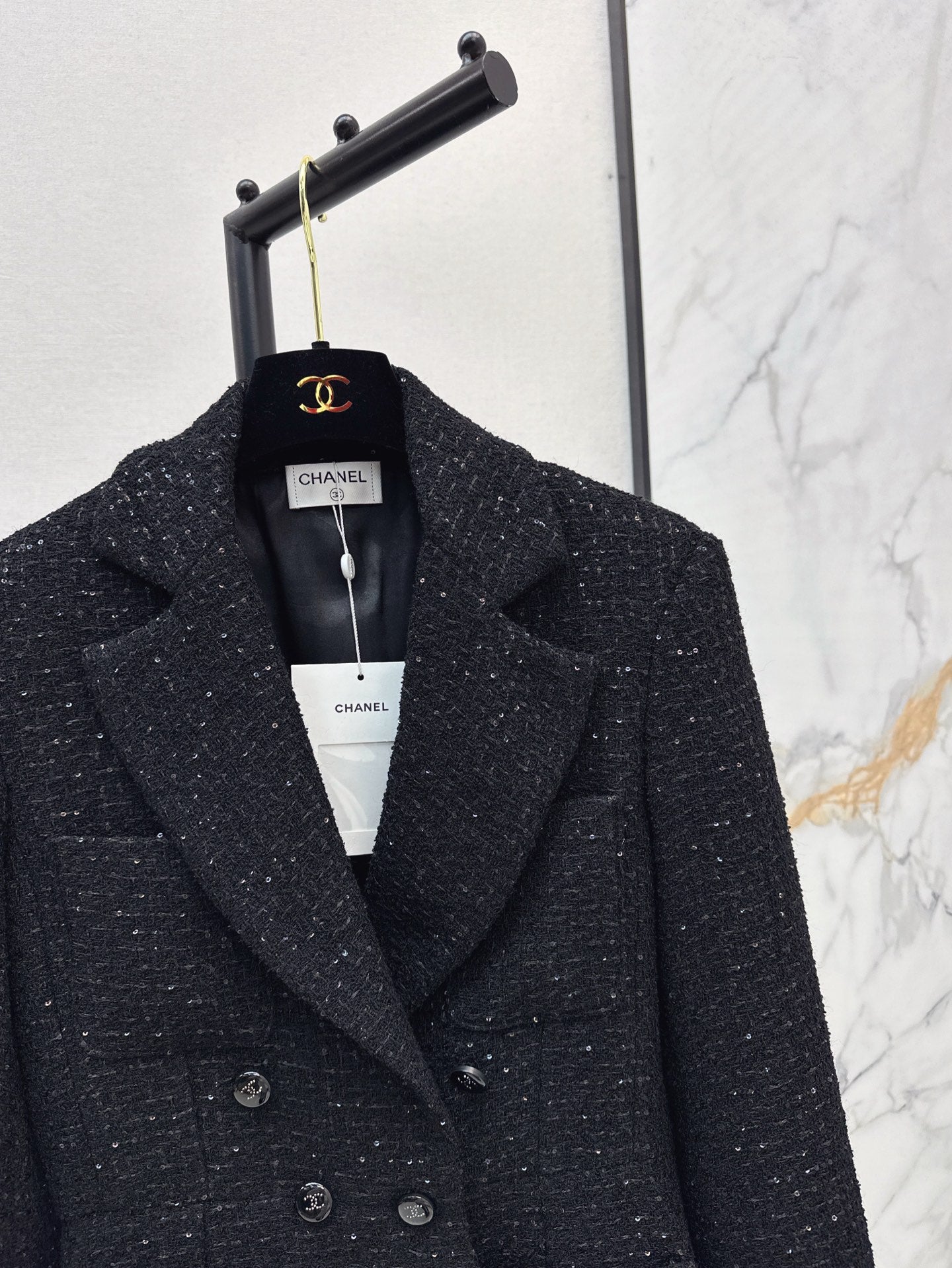 Chan 25ss rhinestone blazer